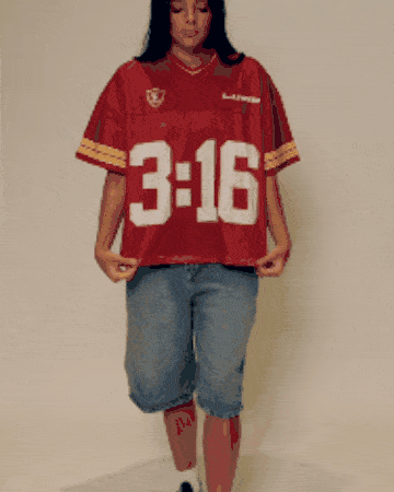 Red "3:16" Jersey