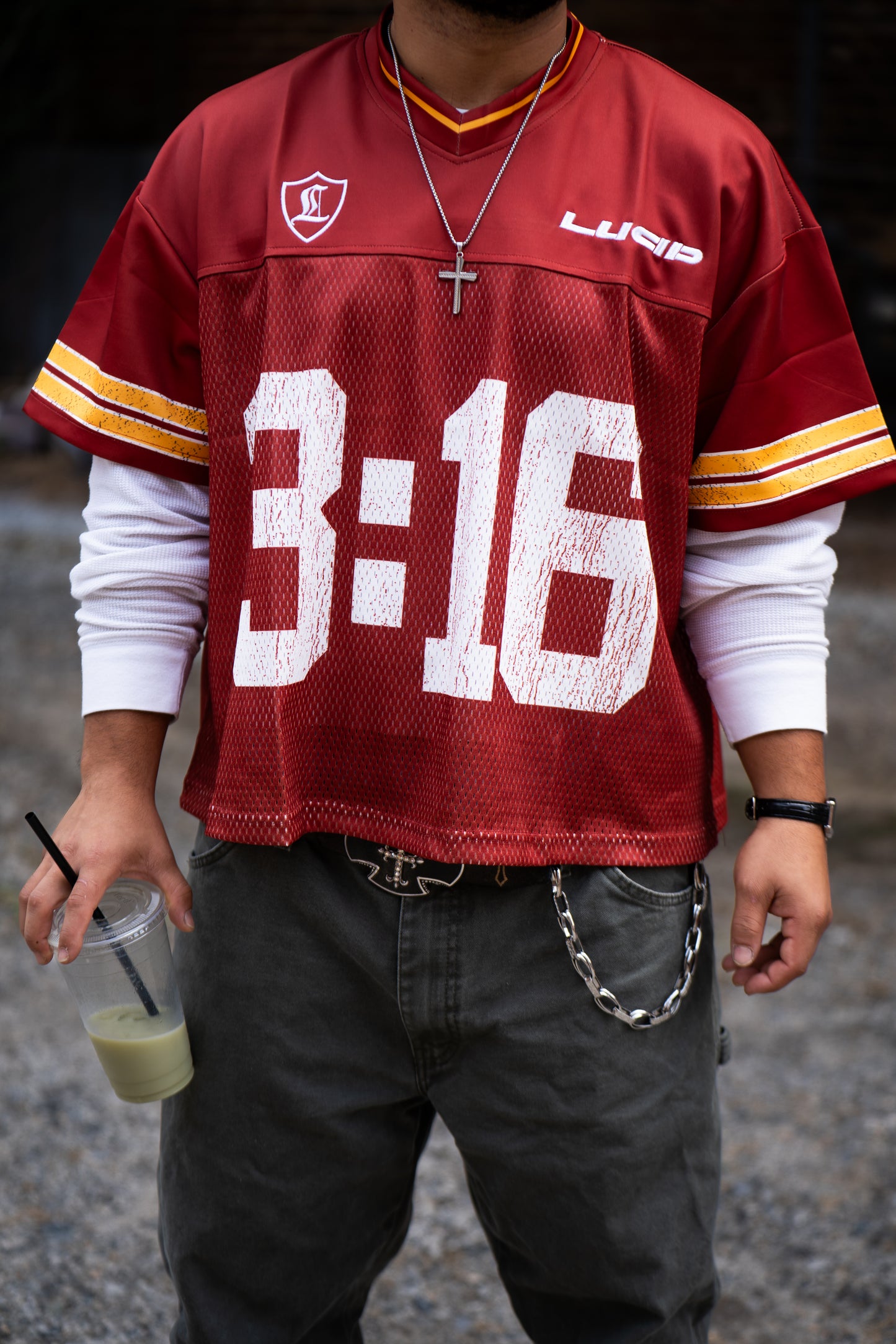 Red "3:16" Jersey